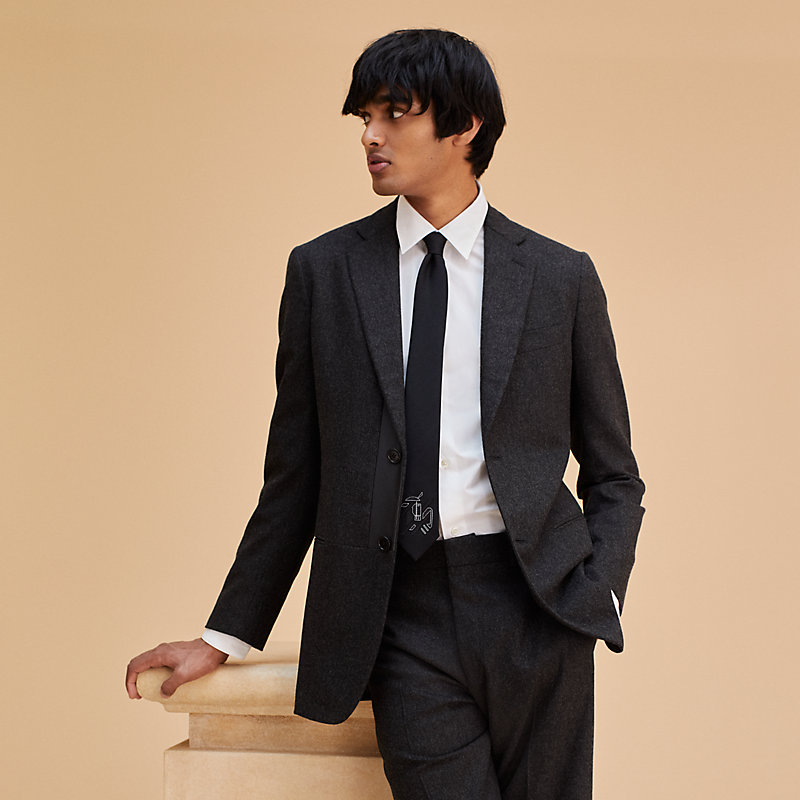 Chevaux en Symetrie tie - Black | Hermès Netherlands